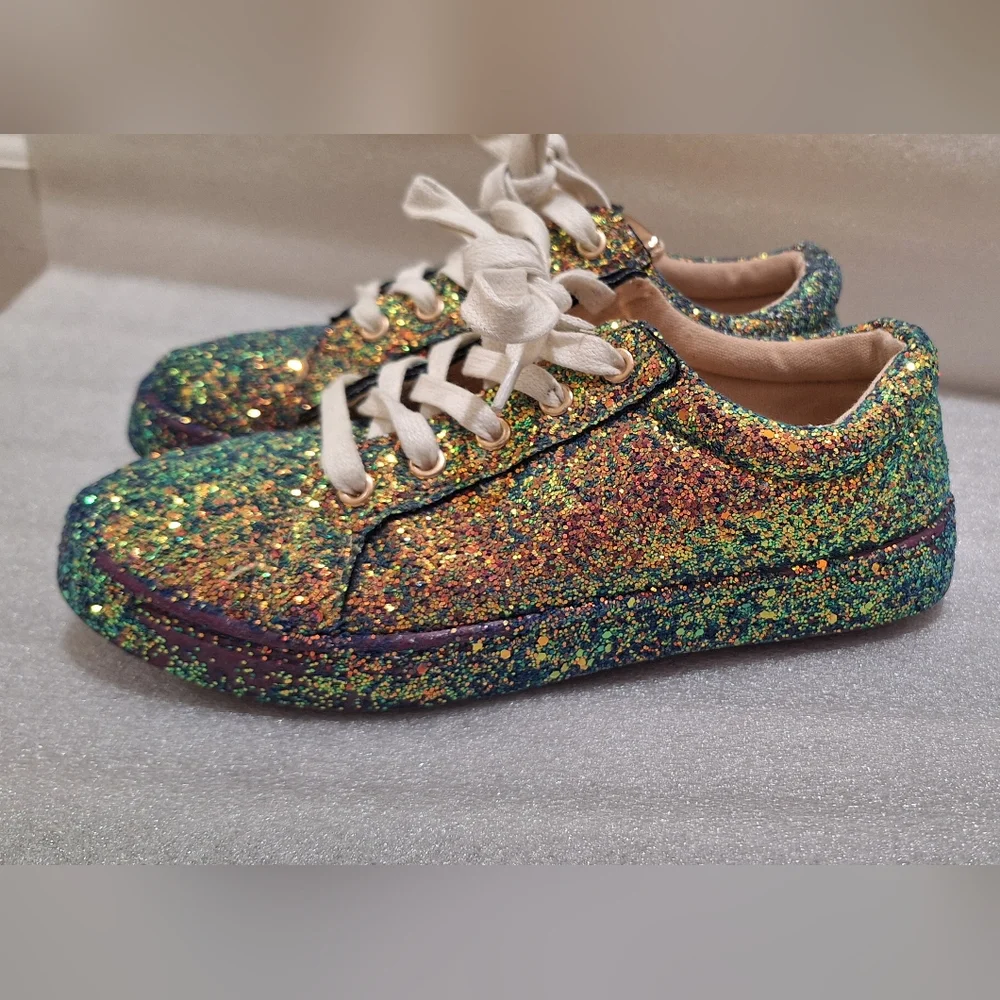 Womans Glitter Sneakers - Picture 3 of 5